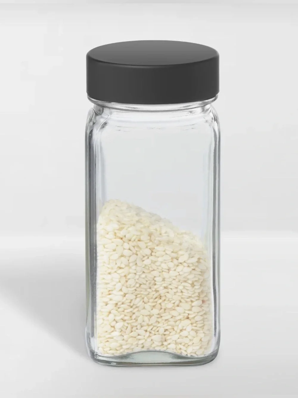 NWT Neat Method Glass Spice Jars - Set of 10 - Matte Black